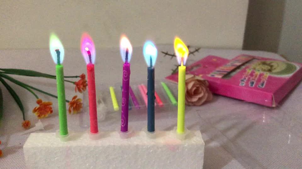 12pcs Magic Birthday Candle,Color Flame Candle,Party Birthday Candles