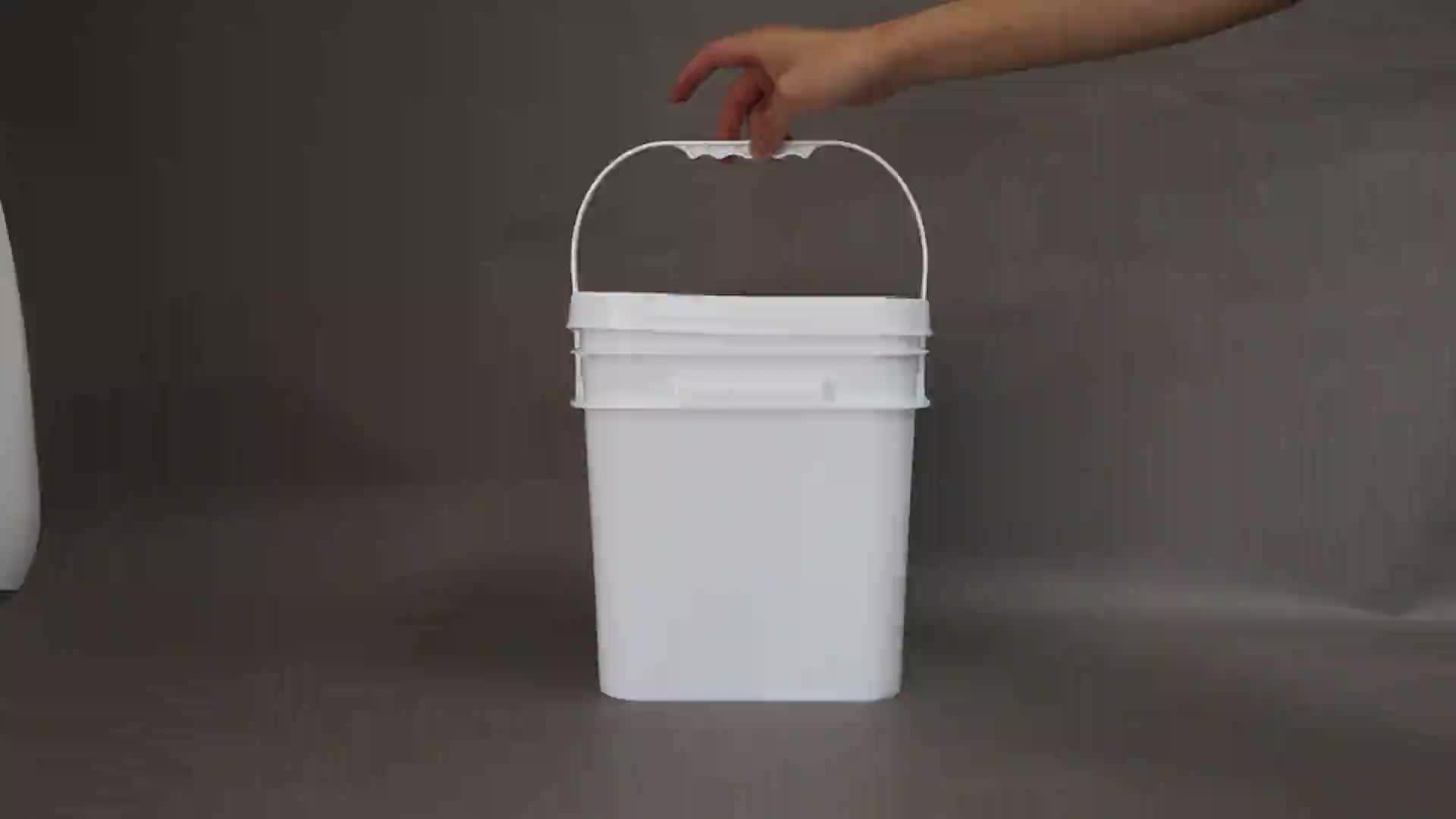 White 3.7l Square Plastic Bucket With Food Grade For Sale Buy 3.7l