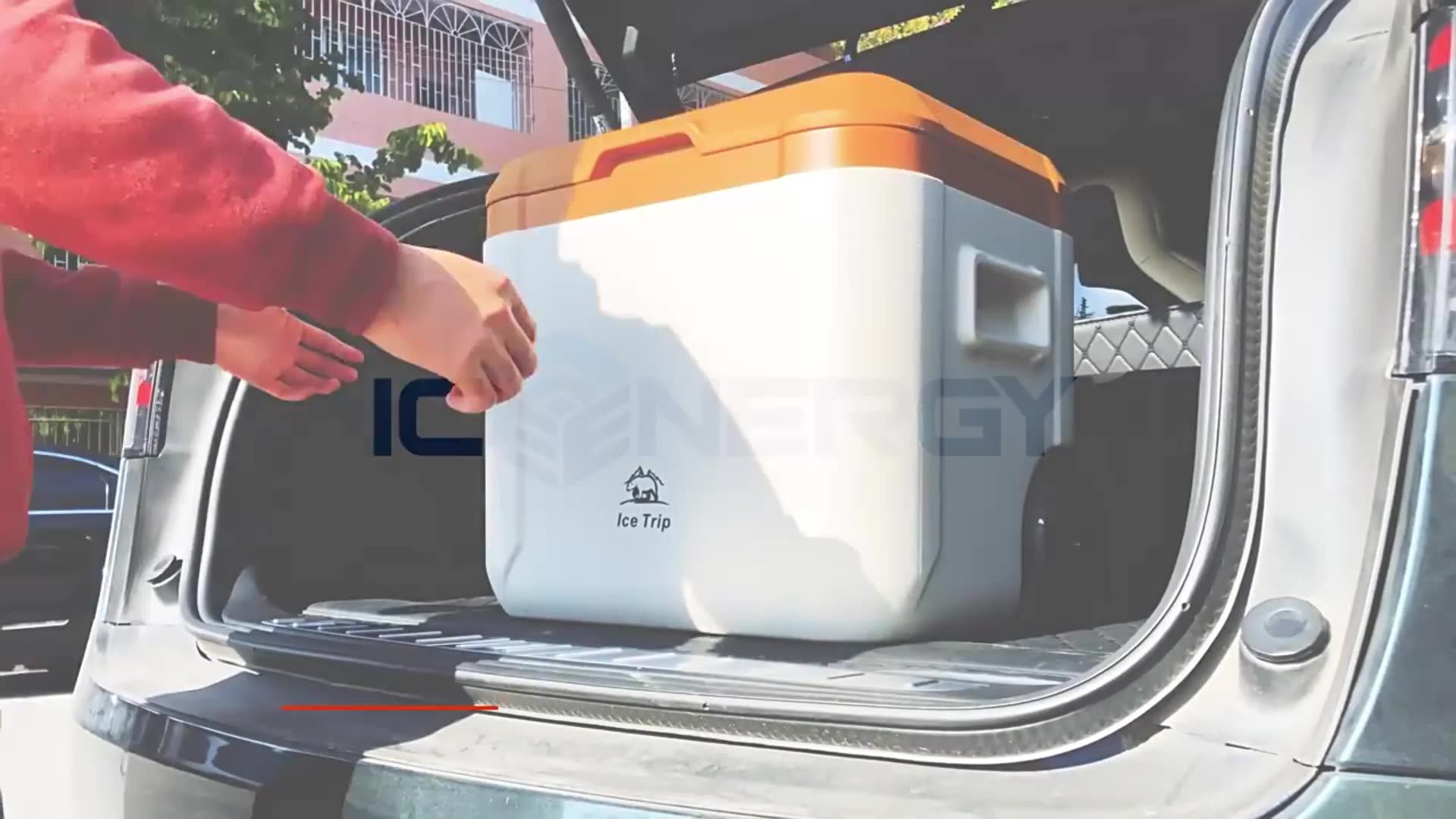 52l Large Wheeled Insulated Portable Cooler Plastic Box Ice Retention