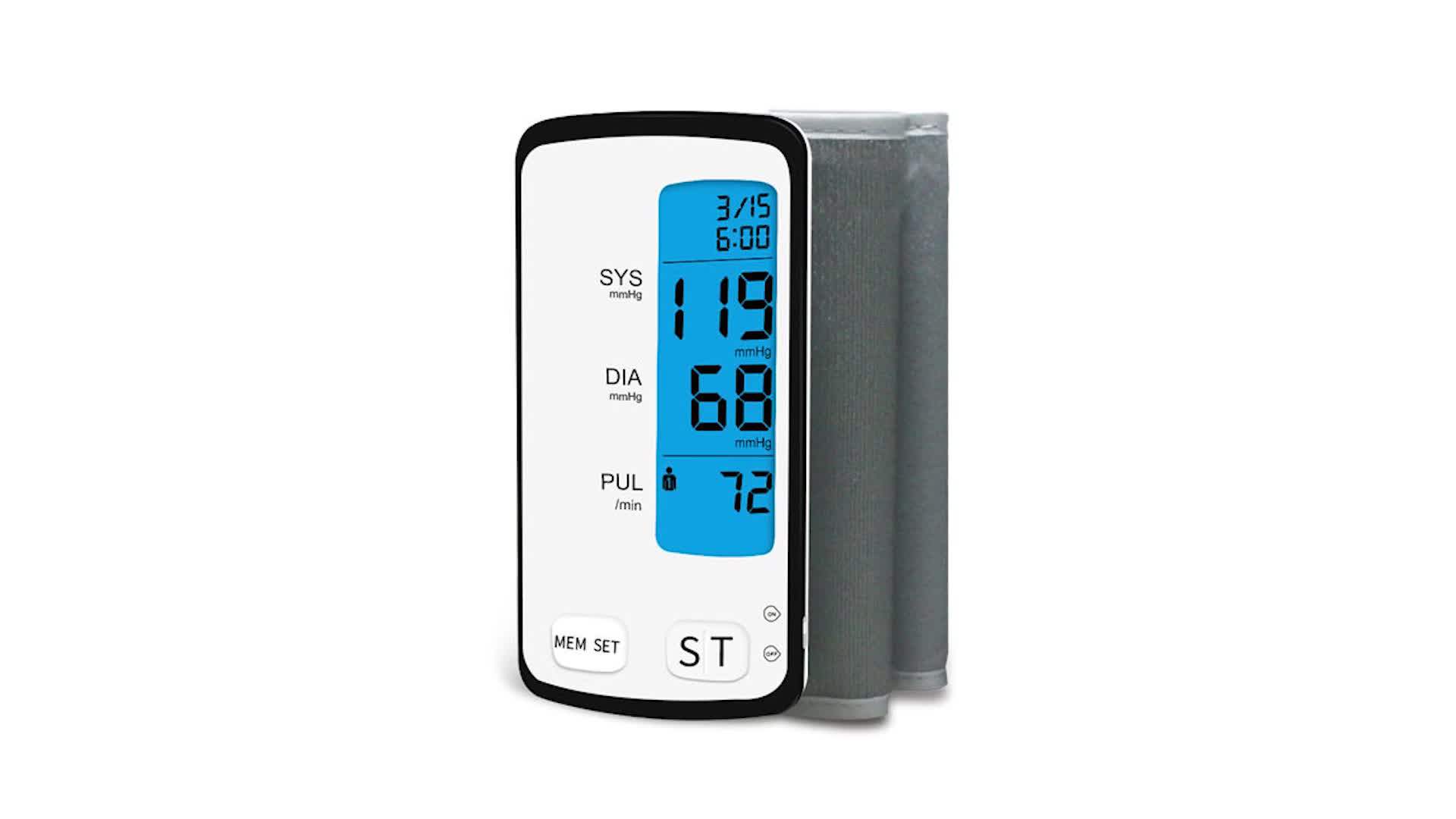 Blood Pressure Meter Upper Arm Bp Monitor Sphygmomanometer Digital
