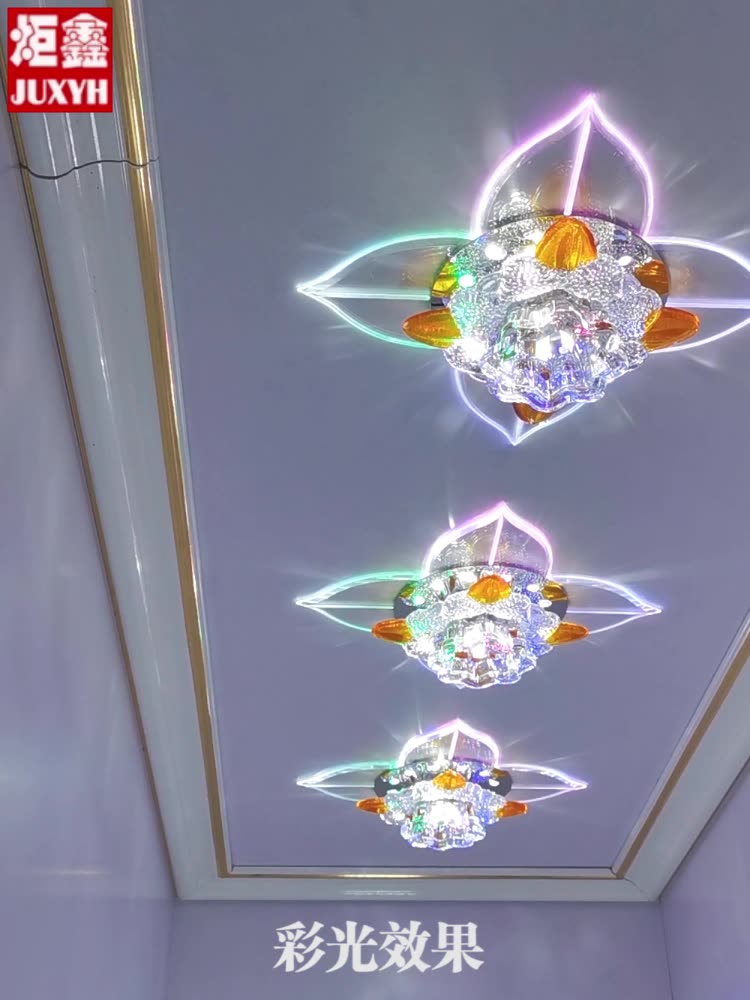 LED Crystal Downlight Aisle light Corridor Light Recessed foyer Entrance Balcony Ceiling projection light Hole light Ceiling light