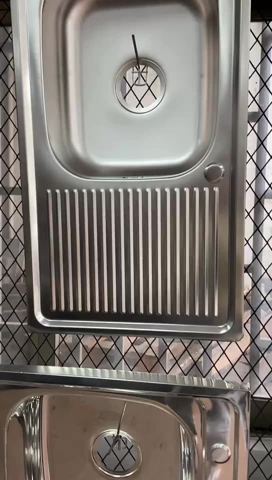 Country Style 100cm Double Bowl Custom Made Stainless Steel Aluminum