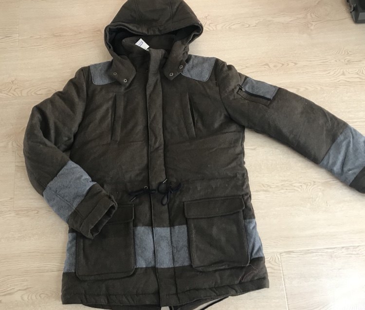 Export Foreign Trade Men's Cap Leisure Medium Long Version Sashimi Casual Down cotton clothes Semi-down half cotton