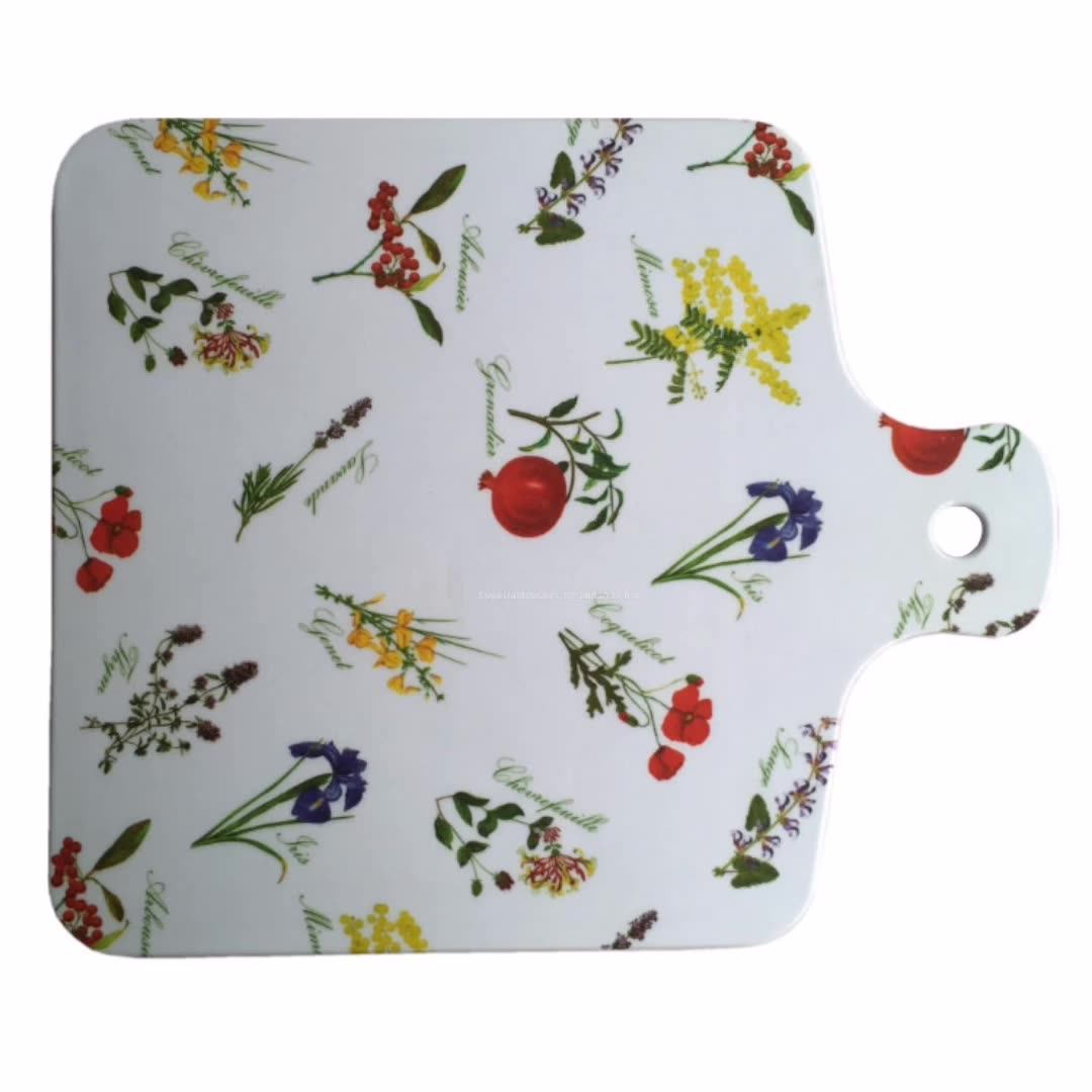 Custom Stylish Plastic Melamine Pizza Cutting Board Chopping Board With Hanging Hole Buy