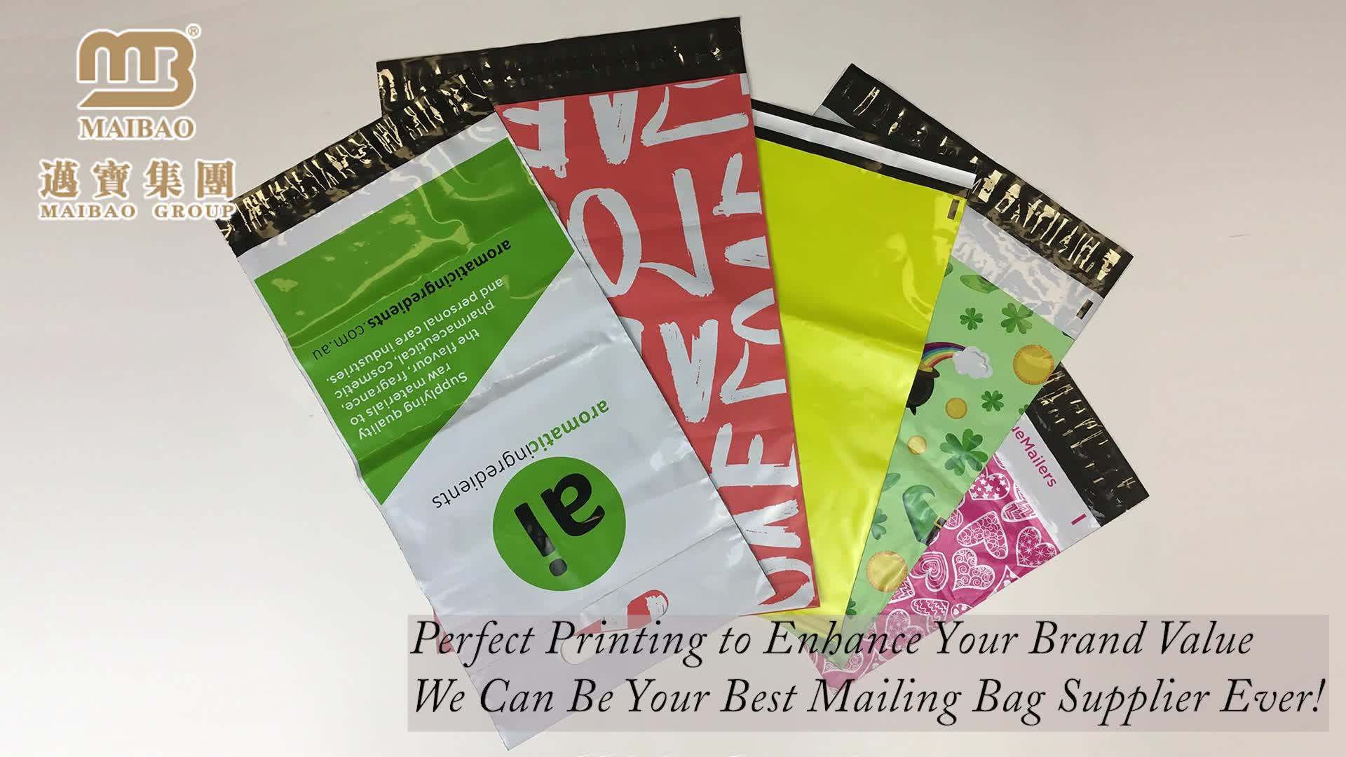 Tear Proof Recycled Plastic Courier Mailing Shipping Package Custom