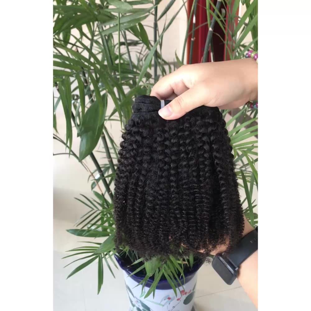 Mongolian Virgin 3c 4a 4b 4c Afro Kinky Curly Lace Weft Clip In Hair