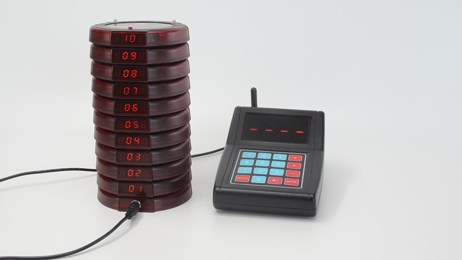 Guest Vibrate Coaster Pager / Waiter Beeper/wireless Restaurant Pager