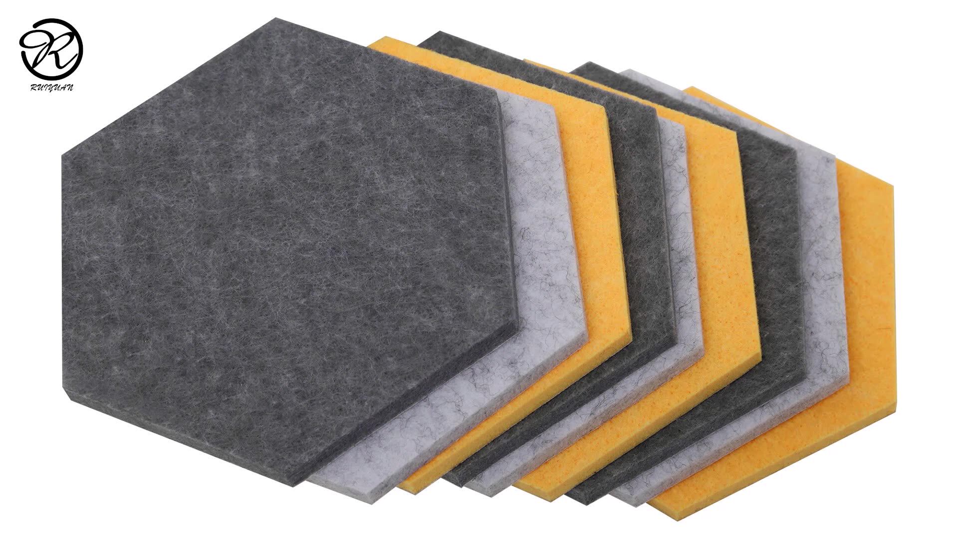 Hexagon Felt Bulletin Board Tiles Felt Pin Board Wall Decor Stickers