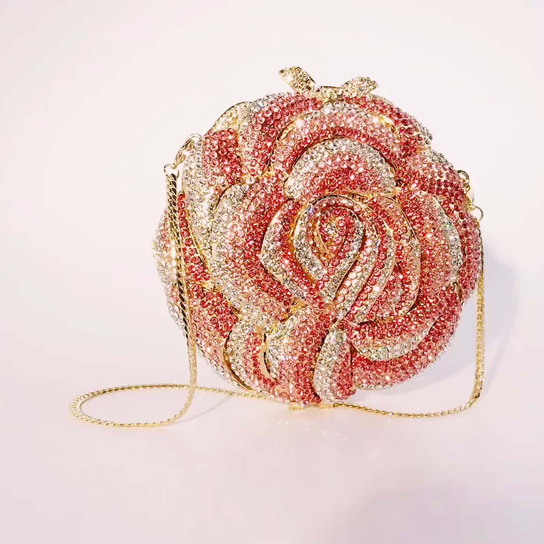 Alibaba China High Quality Flower Shape Clutch Evening Purses Oc3702