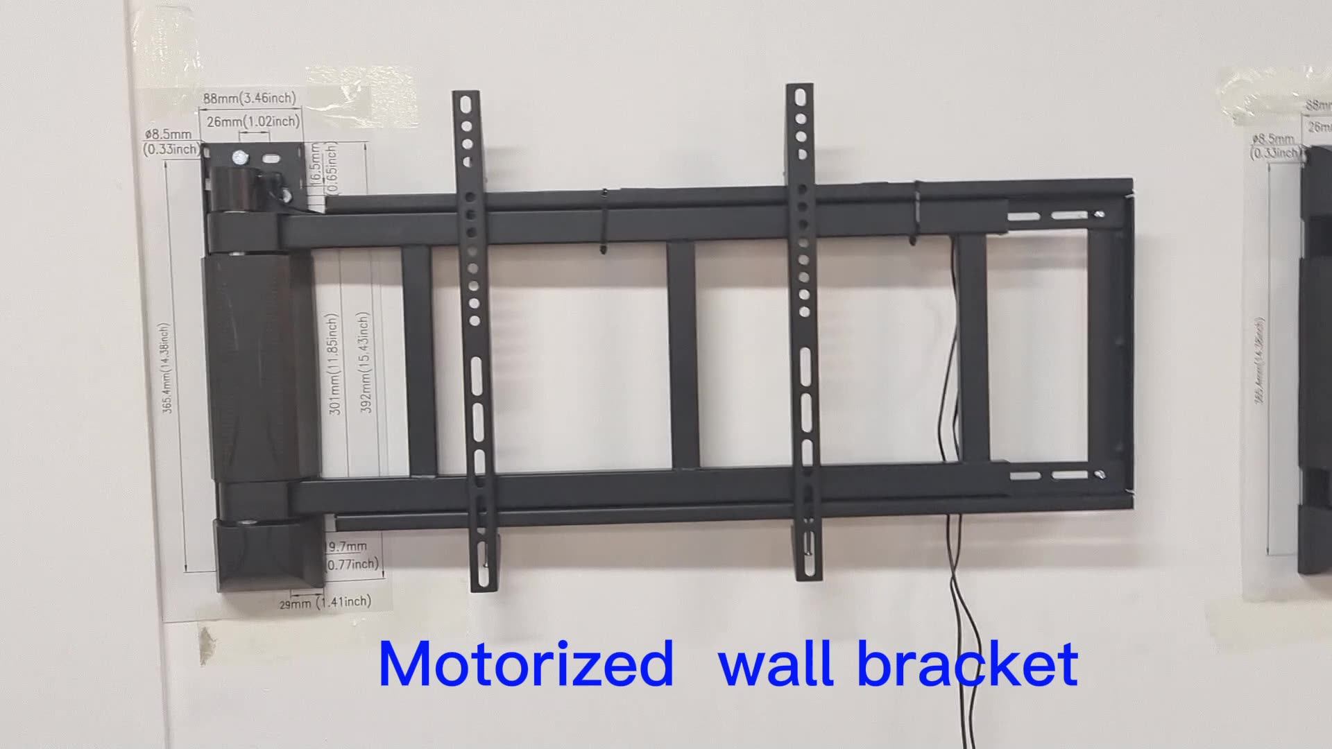 85inch Electric180 Degree Swivel Motorized Rotation Tv Wall Lift Remote Control Tv Wall Bracket