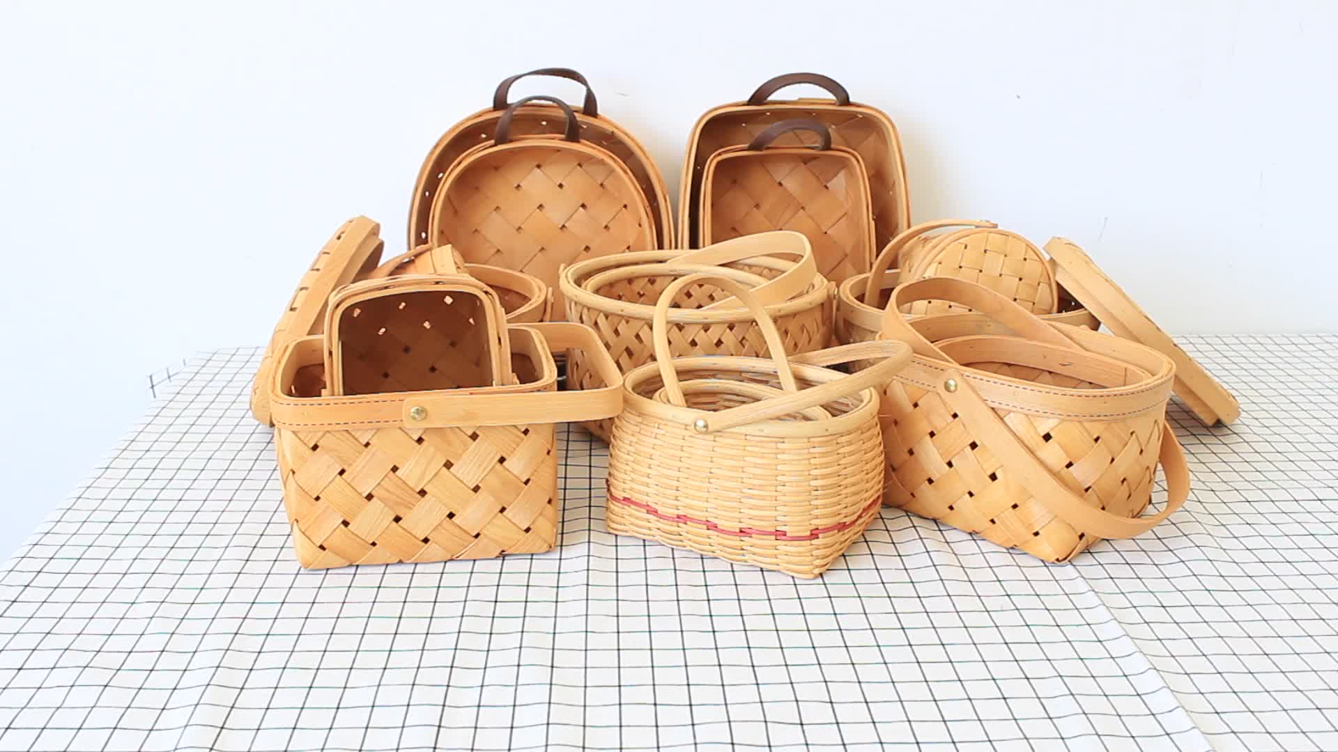 Factory Direct Wholesale Plant Basket Wood Woven Storage Basket Buy Cheap Woven Fir Wood