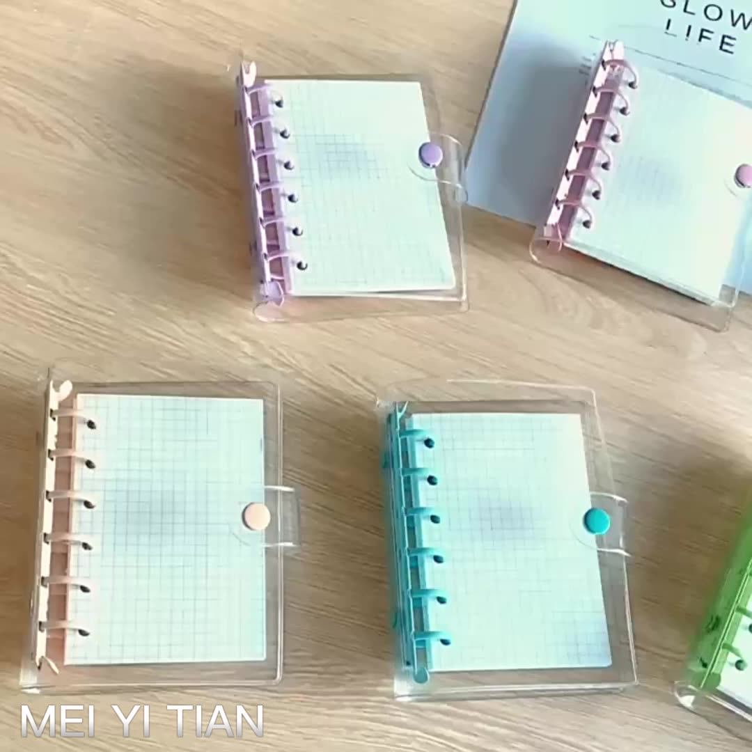 order A7♡ A7 Binder Cover with 45 Sheets Inner Paper - Transparent PVC