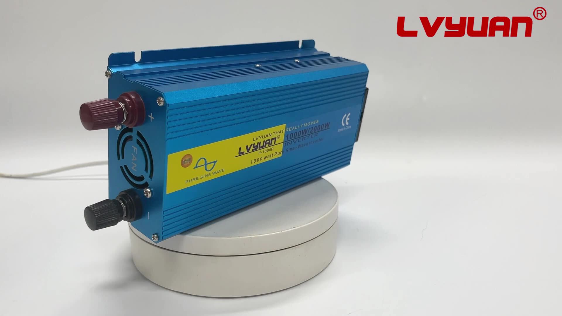 LVYUAN Wechselrichter 1000W - 12V Auf 230V Mit 2 USB Anschlüssen
