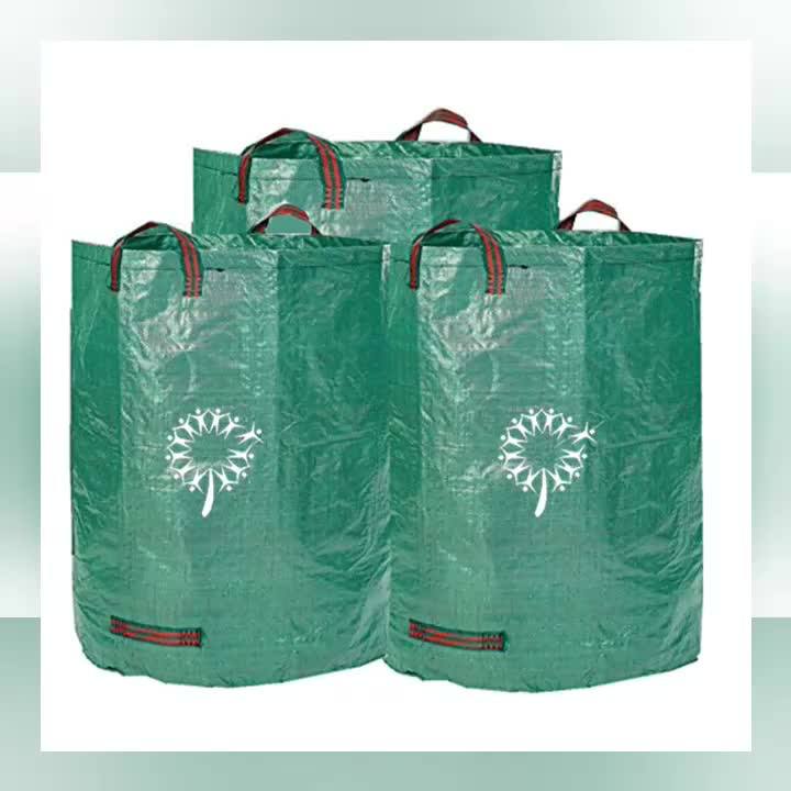 Custom Collapsible Pop Up Garden Waste Bag Cheap Reusable Folding Yard