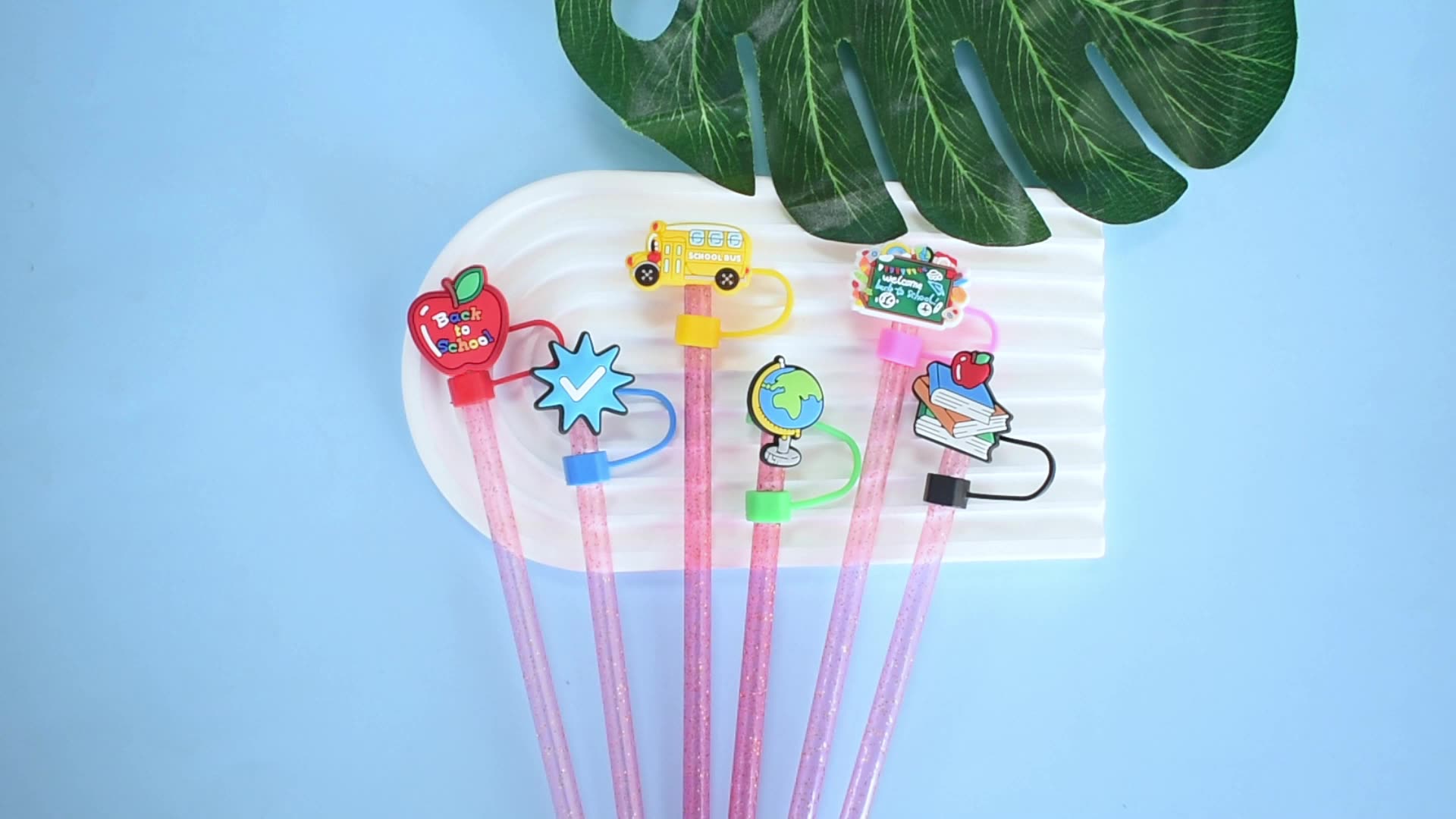 Silicone Drinking Straw Cover Pvc Wholesale Straw Topper Charms Bulk