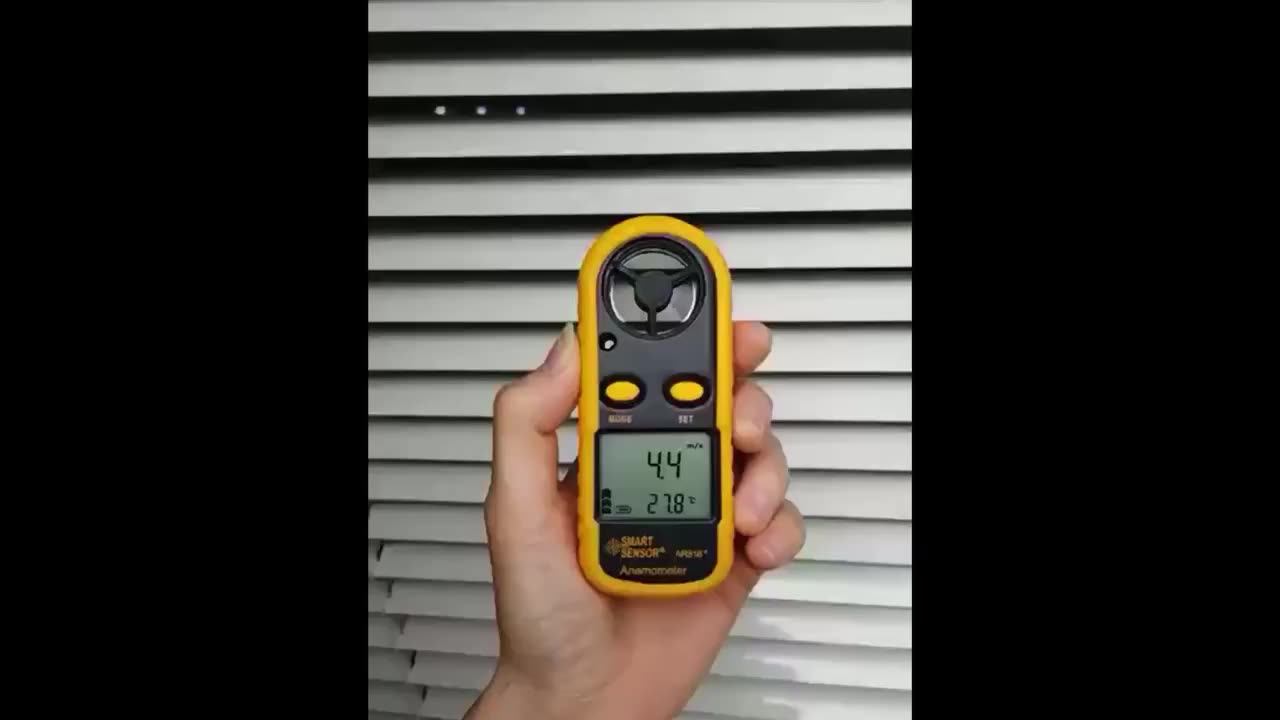 Smart Sensor Ar816+ Handheld Digital Anemometer Wind Speed Temperature