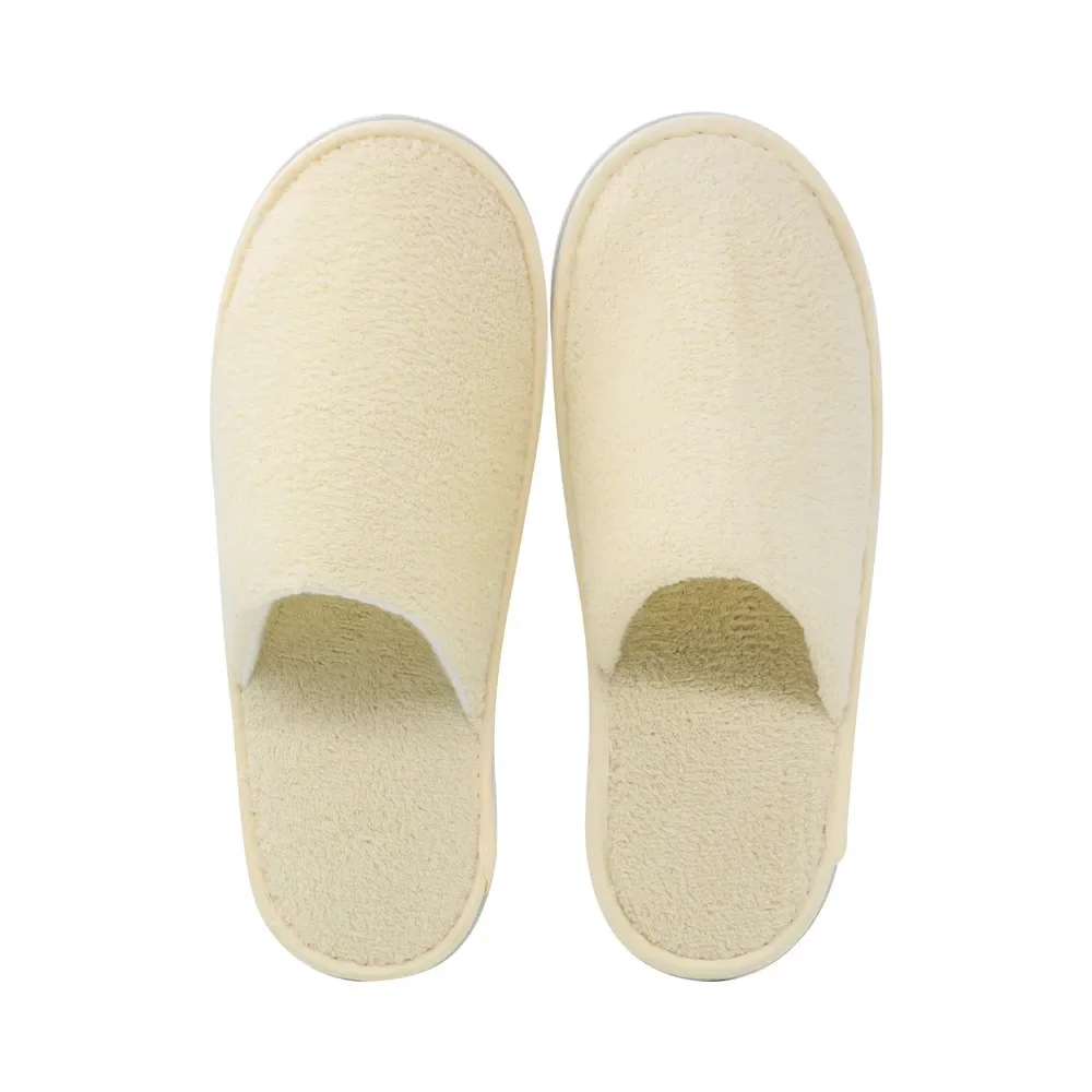 Hotel disposable slippers coral fleece winter thickened home hospitality household indoor non-slip products manufacturers wholesale