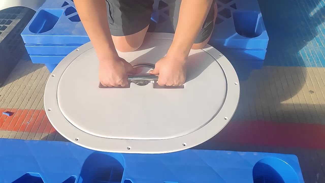 Aluminium Watertight White Cover Boat Deck Hatch Waterproof Marine Deck