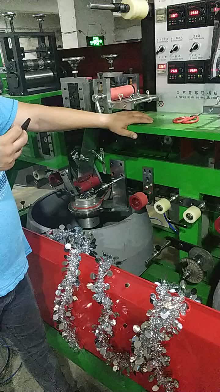 PET PVC Holiday Tinsel Garland Making Machine, View tinsel machine
