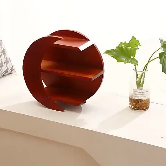New Wall Mounted Moon Rack Wooden Floating Rack Hanging Storage Display