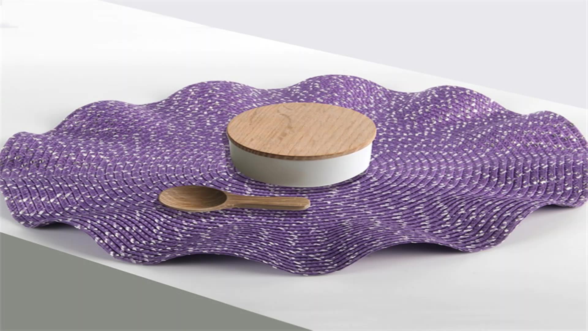 Mantel Individual De Onda Trenzada Para Mesa De Mascotas,Para Comedor