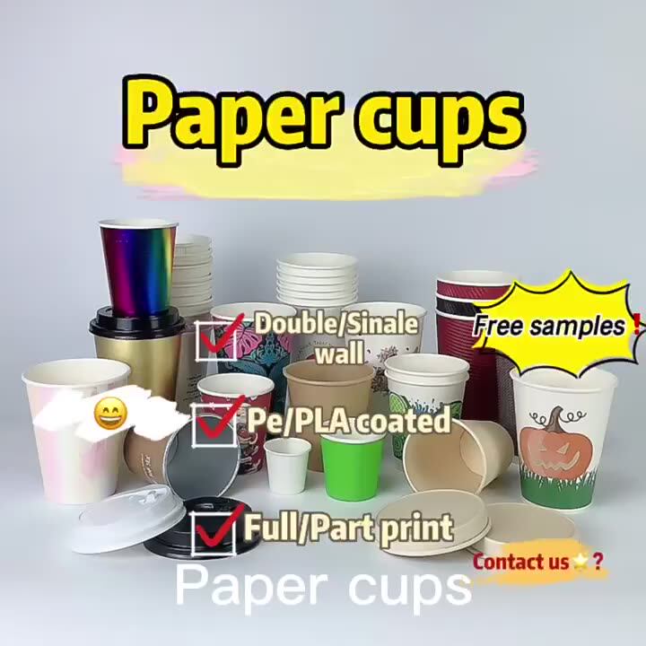 Wholesale Custom Print Logo Disposable Biodegradable 6oz 12oz Single ...