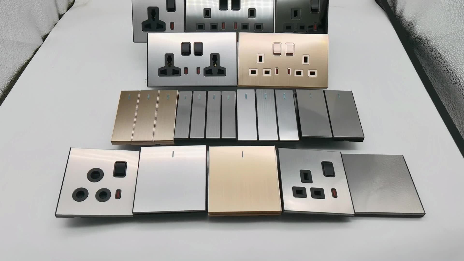Modern Glossy Electrical Sockets Switches Uk Standard Luxury Light Switch Electrical Switch For