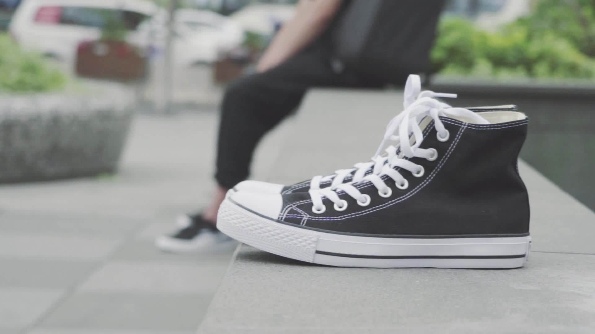 high ankle canvas mens shoes