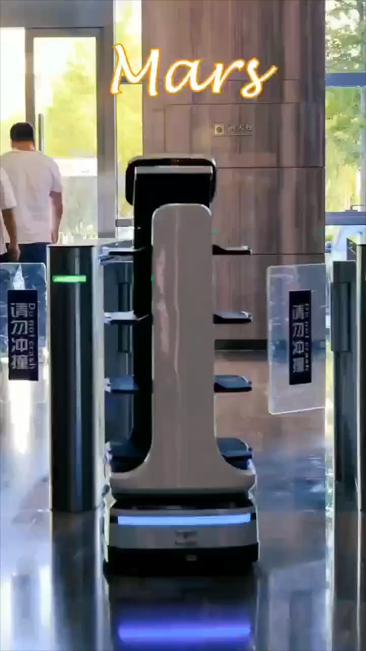 New 2024 Fast Unmanned Food Trolley Commercial Smart Mobile Runner Bar