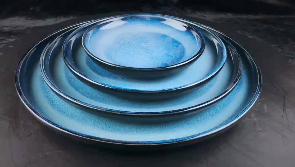 Unicasa Ceramic Round Dinner Plate Set Soneware Kitchenware Porcelain