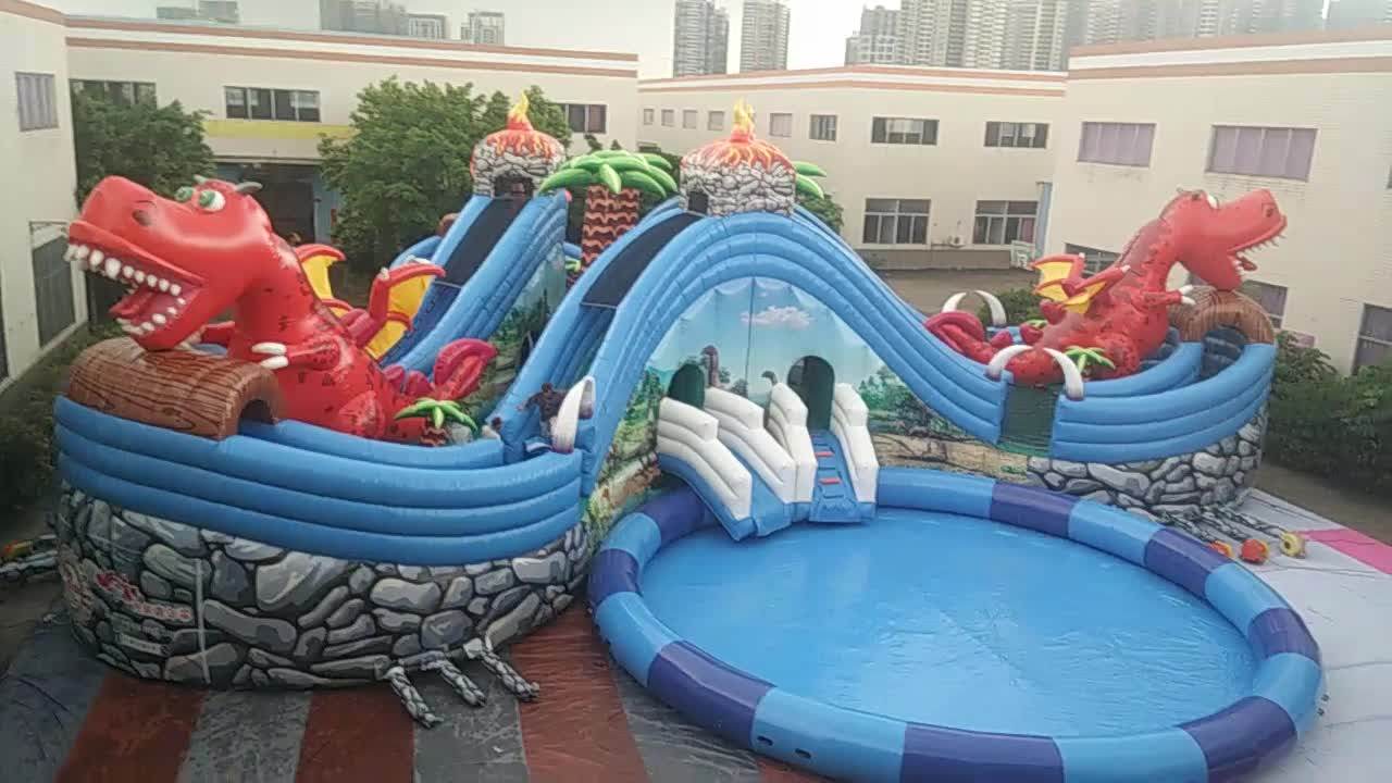 Aqua Park Equipment Water Toy Inflatable Water Park With Three Swimming