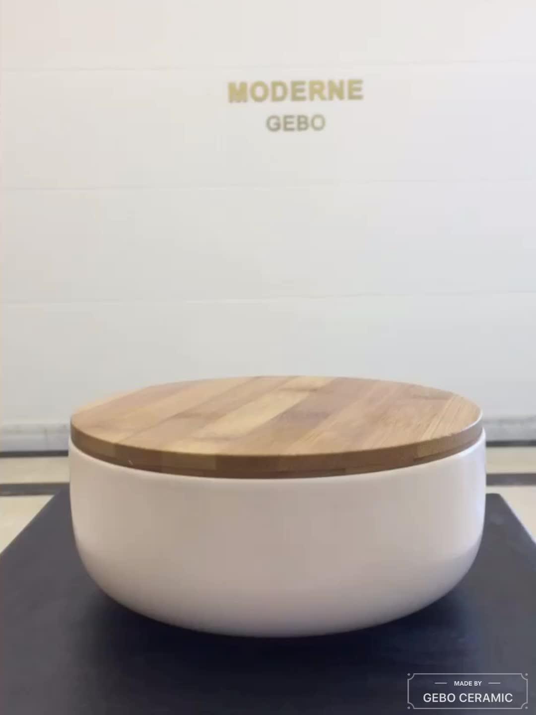 Wholesale Ceramic Airtight 3 Pcs Fresh Seal Bowls Set With Lid