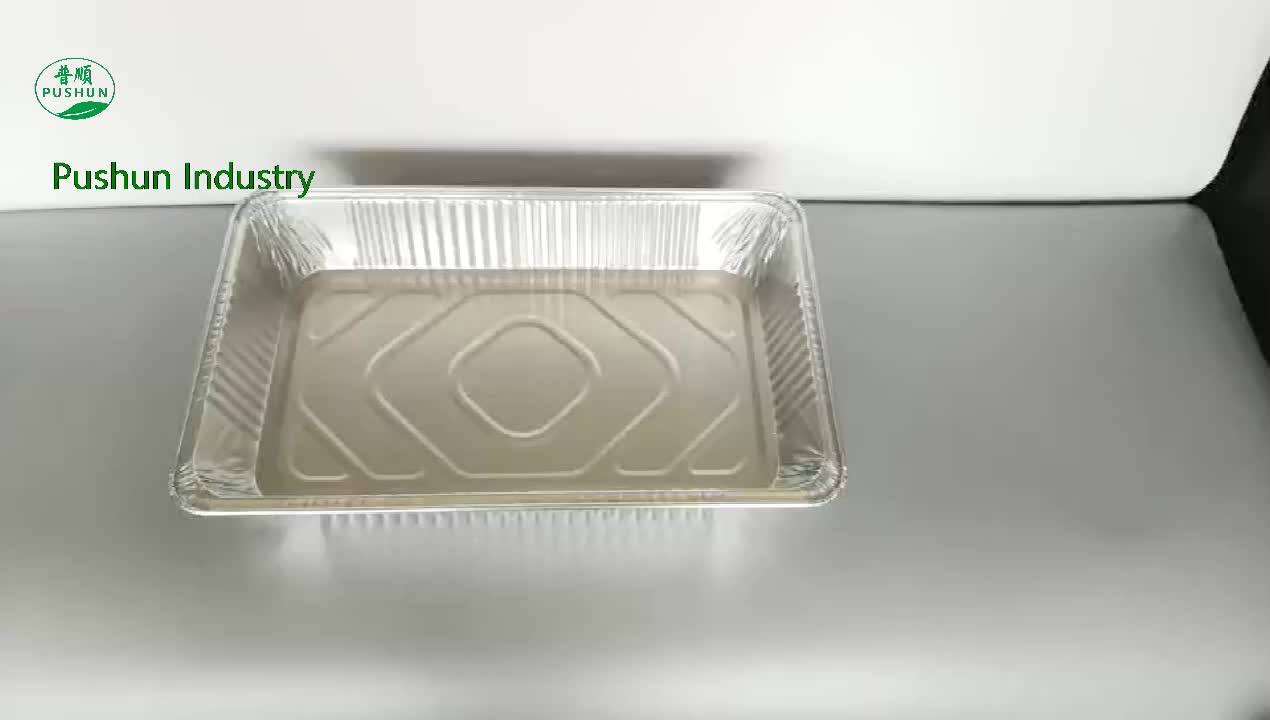 Disposable Food Packaging Aluminum Foil Plates Large Lasagna Pan Full