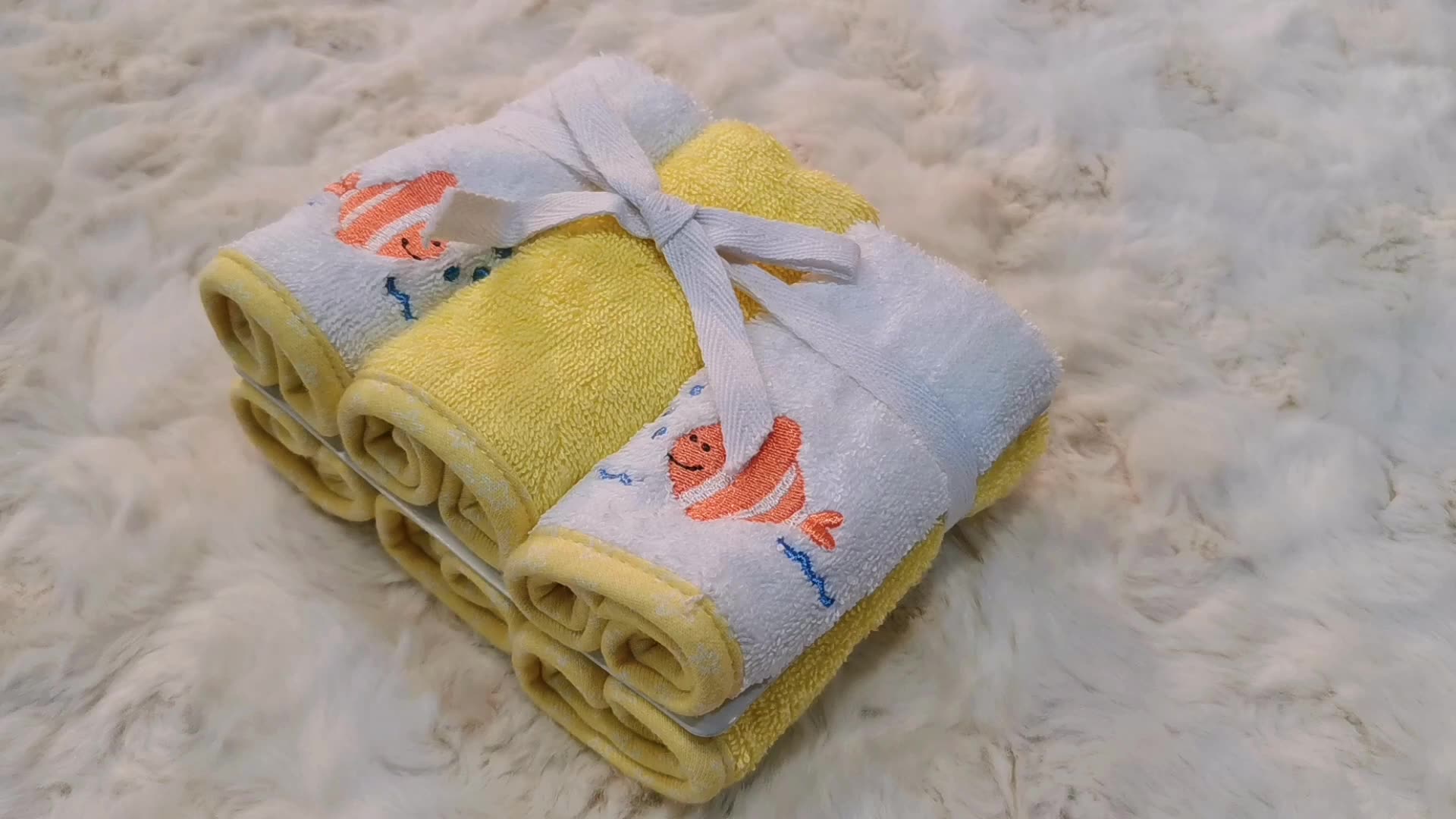 Best Quality 6pk Newborn Gift Set Luxury Face Towel Baby Bath Towel