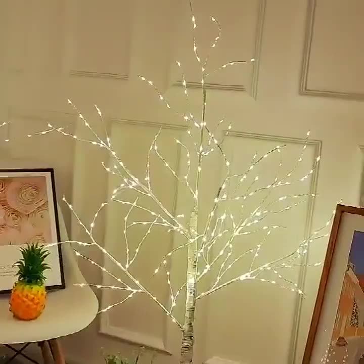 新デザイン120CM240LEDSホワイト装飾バーチグローブ人工ツリーライト