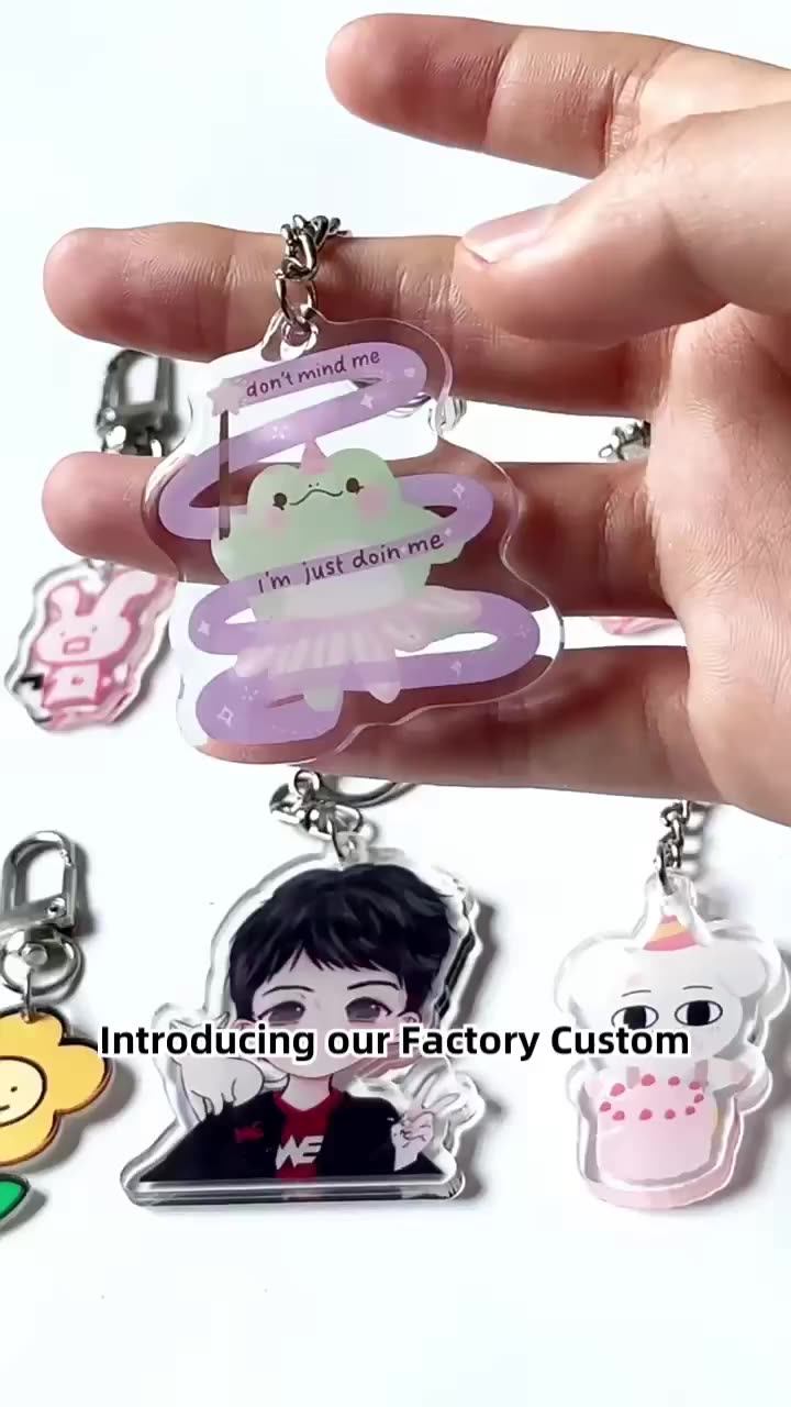 Custom Acrylic Charms Kpop Cute Design Print Keychains