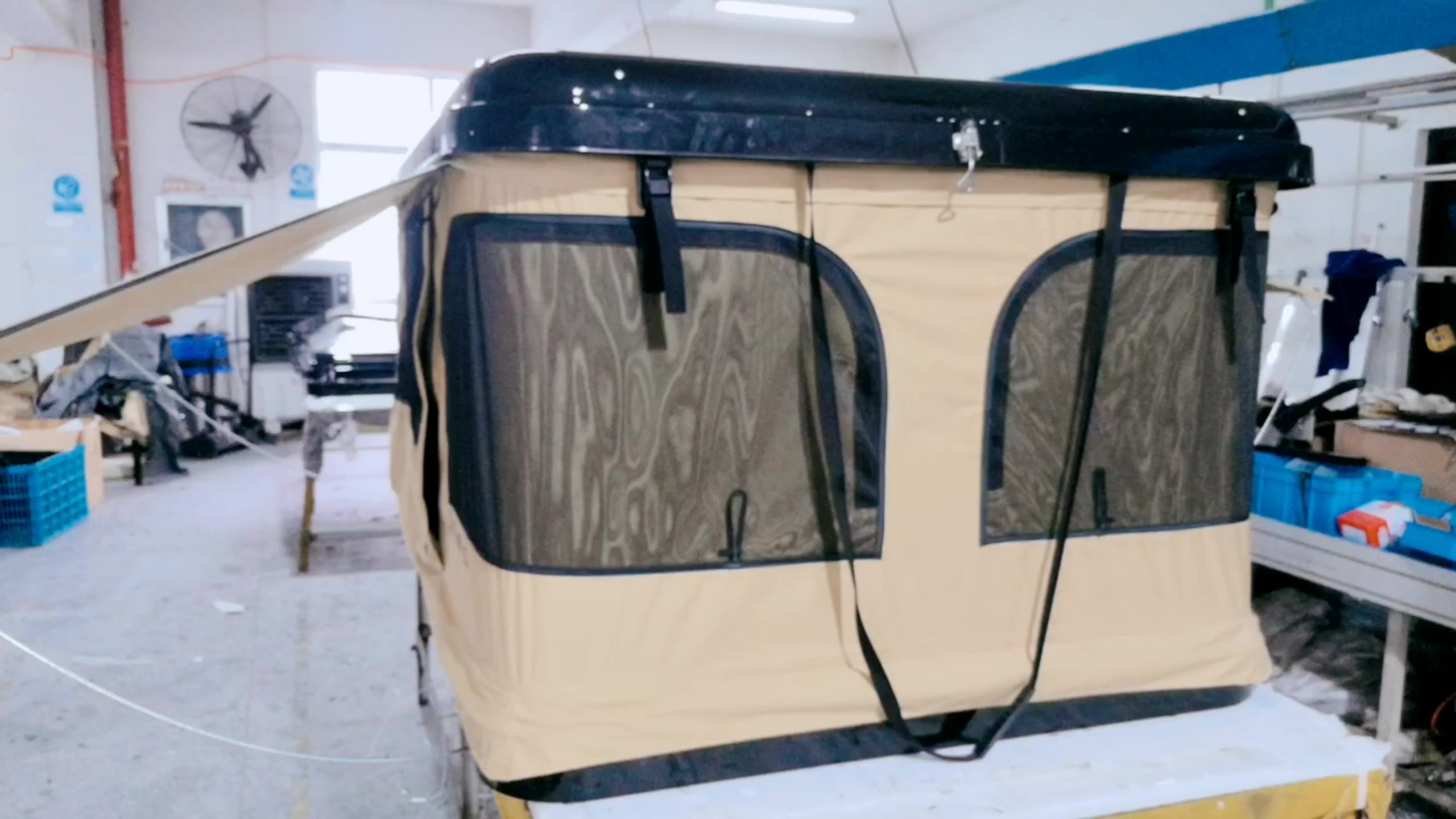 Enjoin Waterproof Hard Shell Rooftop Tent Camping Car Awning Foldable Car Pop Up Roof Top Tent