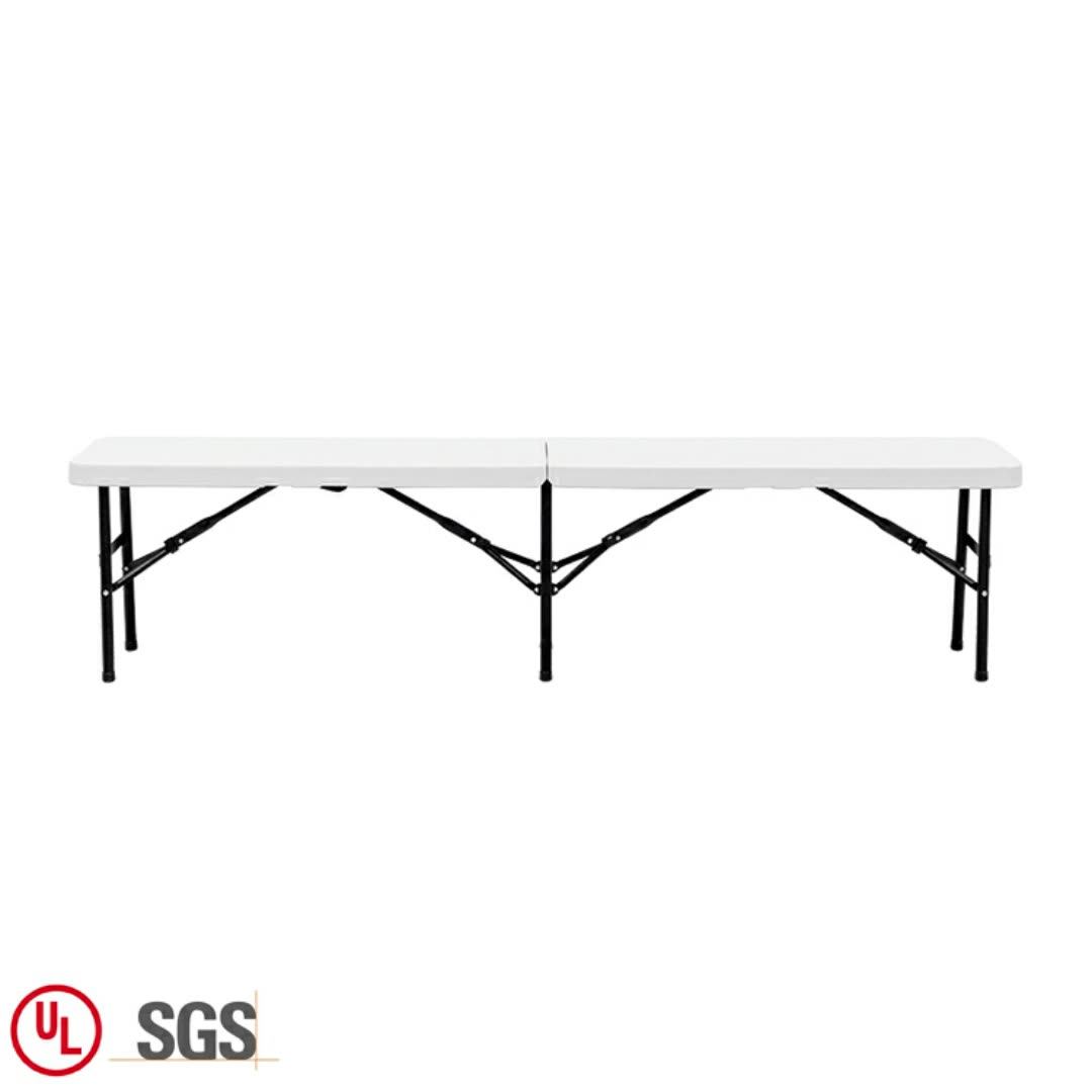 Wholesale Cheap Outdoor Portable Folding Bench Camping White Plastic