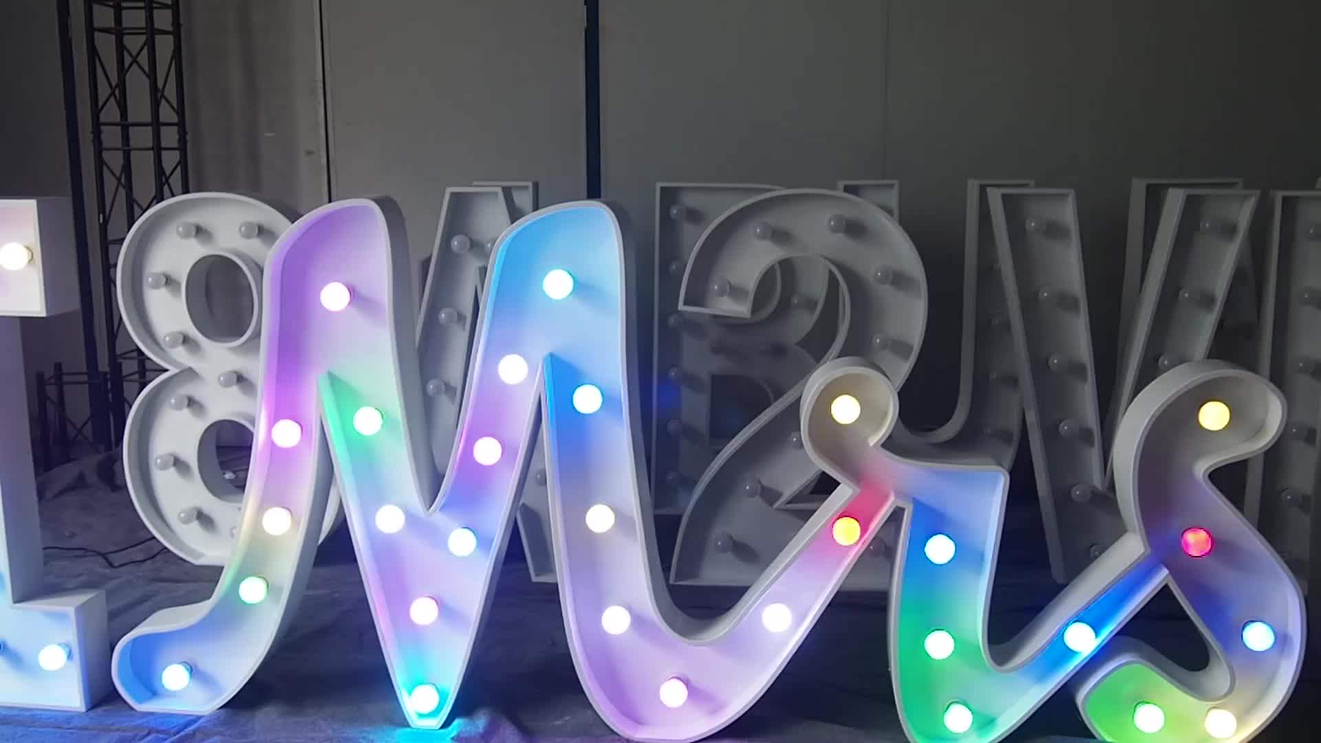 Giant Illuminated Love Letters&led Bulb Wedding Letter Light Up Love