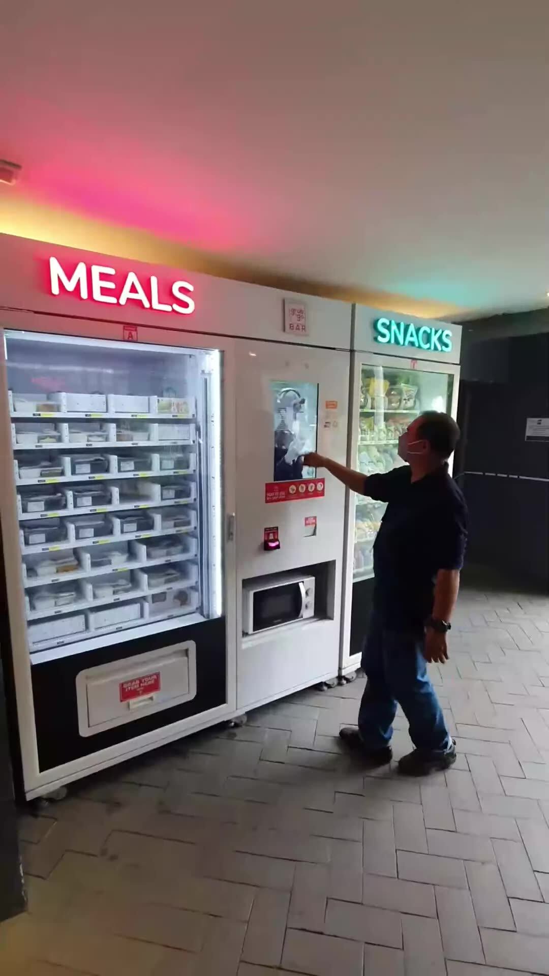 Combo Vending Machine Pre Meals Food Snacks Hot Meal Vending Machine