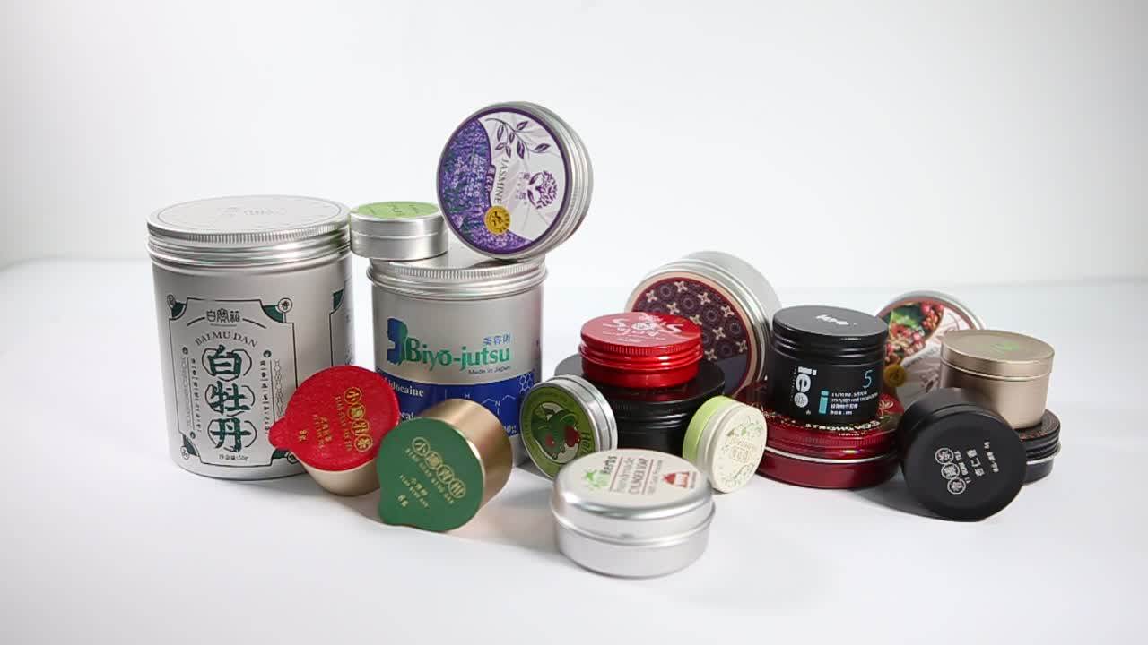 Aluminum Cosmetic Tins Jar For Lip Blam Jar/ Wax/ Skin Care/ Cream Tin