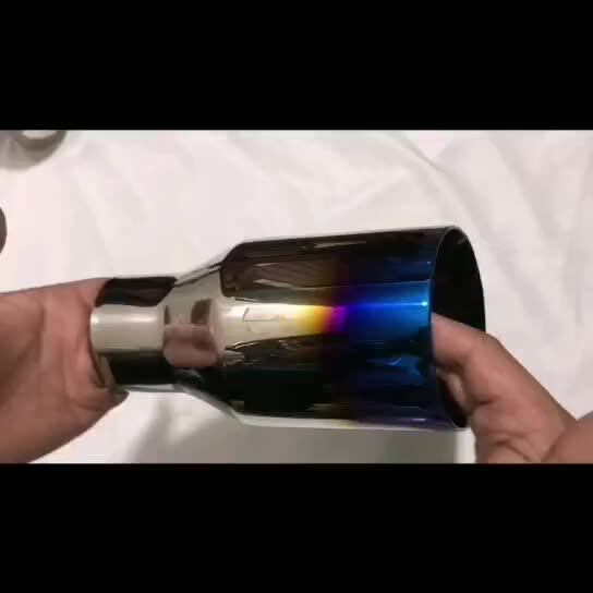 Universal Exhaust Pipe Stainless Steel Blue Paint Auto Parts Exhaust