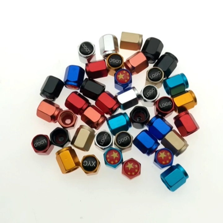 Custom Logo Tire Cap Valve Cover Aluminum Neo Chrome Valve Cap