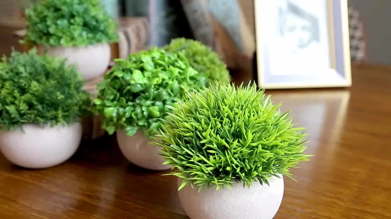 Small Artificial Plants Indoor Mini Artificial Potted Small Fake Plants