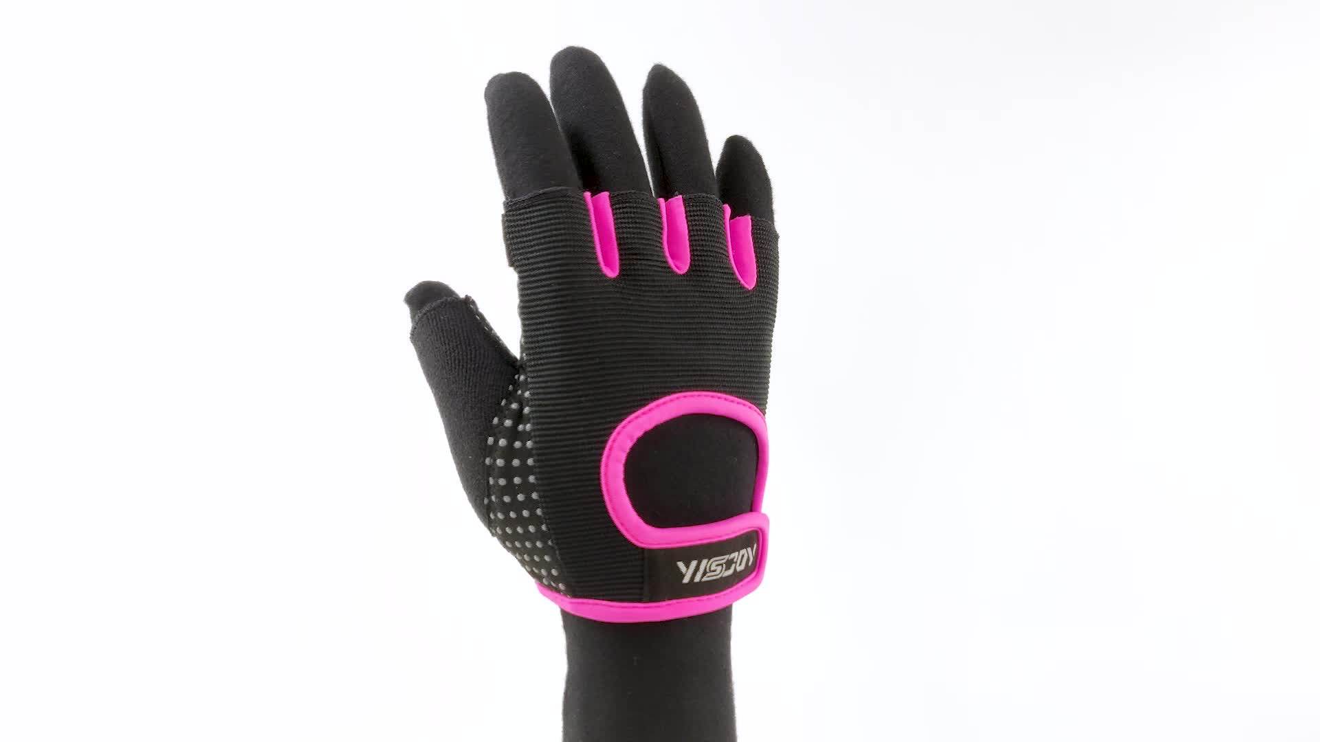 Yisjoy Professional Custom Made Stretchable Women Men Workout Gloves