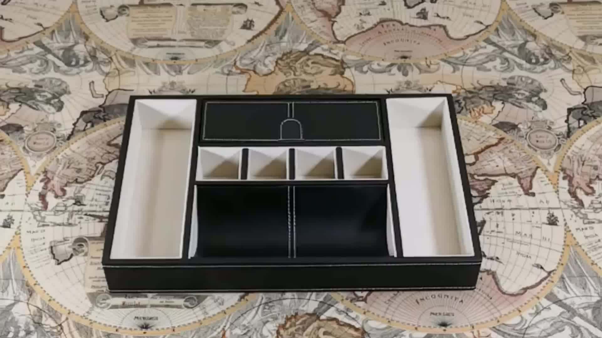 Exquisite Leather Men's Gift Jewelry Display Valet Tray Buy Leather Men's Valet Tray,Watch