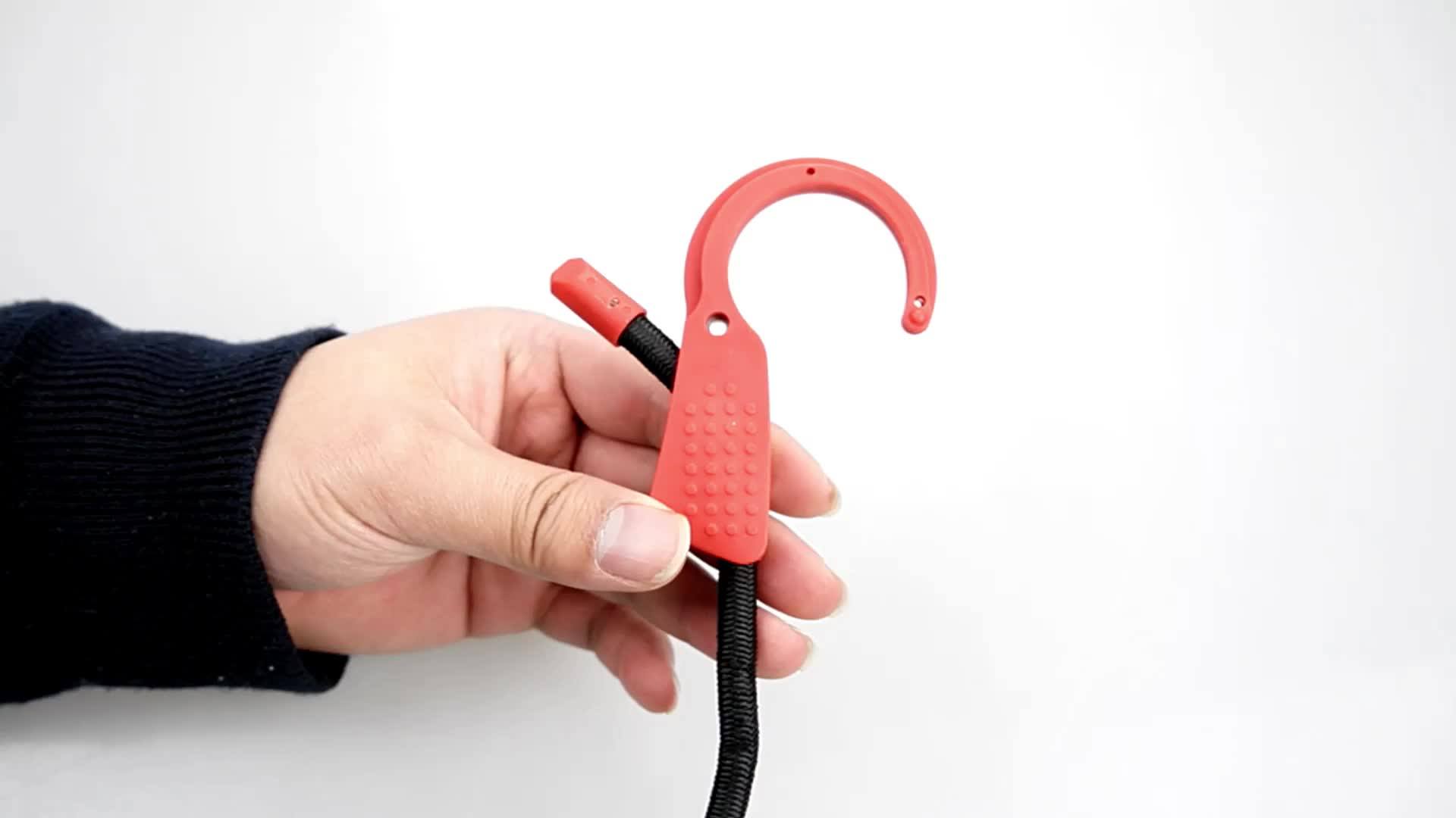 8mm Gs Certified Bungee Cord With Hook Smart Clips Stretch Cord