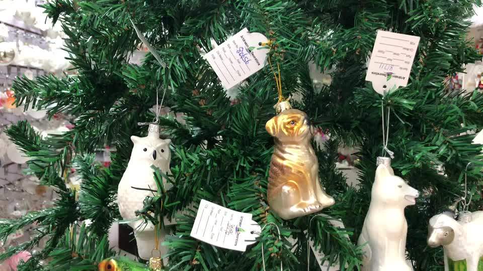 Customized Blown Glass Zoo Animal Bear Figurine For Christmas Tree