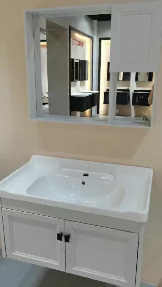 Vanity Cheap Wall Mounted Bathroom Wash Basin Vanity Wood Color Furniture Granite