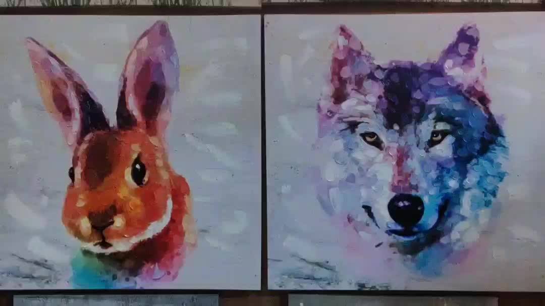 Hot Sale Canvas Diy Animal Menglei Oil Painting By Numbers Buy Hot